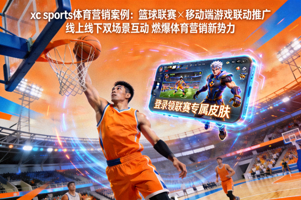 xc sports体育营销案例：篮球联赛与移动端游戏联动推广画面